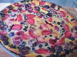 Le clafoutis au fruits rouges